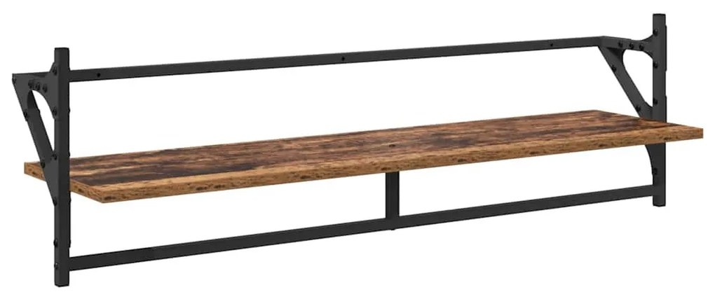 Fali polc készlet 6 pcs Öreg fa 100 x 25 x 30 cm Faanyag