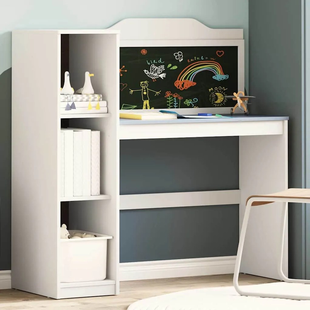 Táblafesték Íróasztal Fehér és szürke 120 x 45 x 118.5 cm