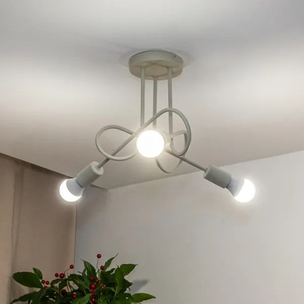 Felületre szerelt csillár OXFORD 3xE27/15W/230V krémszínű