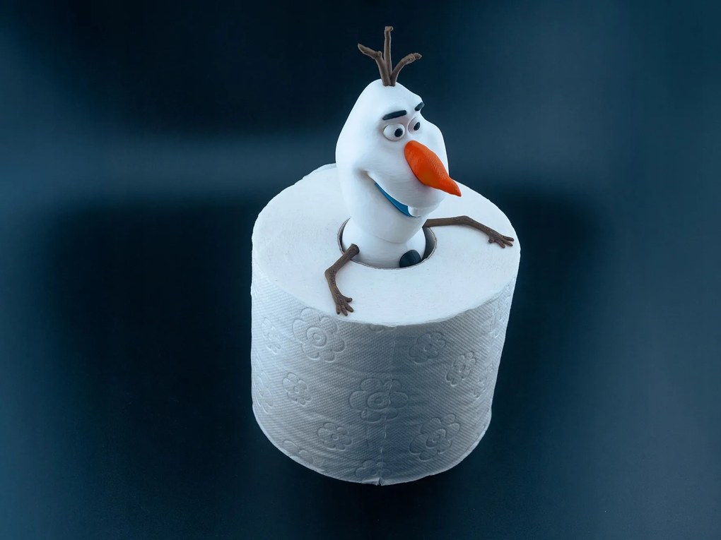 Hóember Olaf WC-papír tartó Wc dekoráció állvány