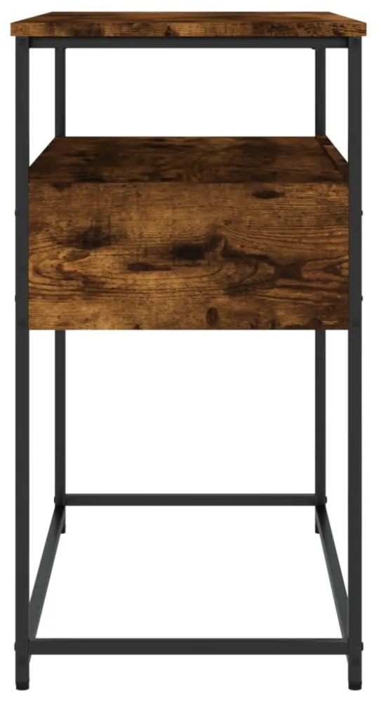 füstös tölgy színű szerelt fa tálalóasztal 75x40x75 cm