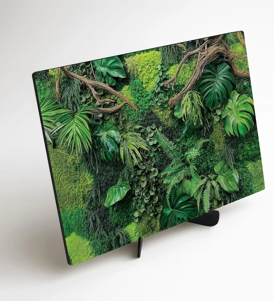 DUBLEZ | Fa falikép - Monsztera mohával