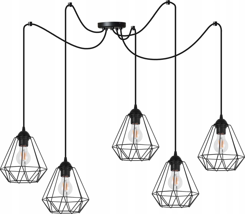 Mennyezeti Lámpa Lógó Fekete Csillár Pók Loft Nappali Konyha