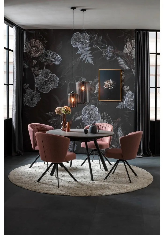 Fekete függőlámpa fém búrával ø 25 cm Cage – Fischer & Honsel