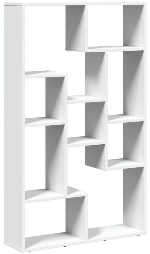 fehér szerelt fa könyvespolc 72 x 20 x 120 cm