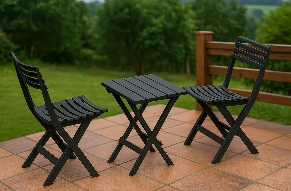 Duramax 3 részes balkon bútorkészlet, antracit