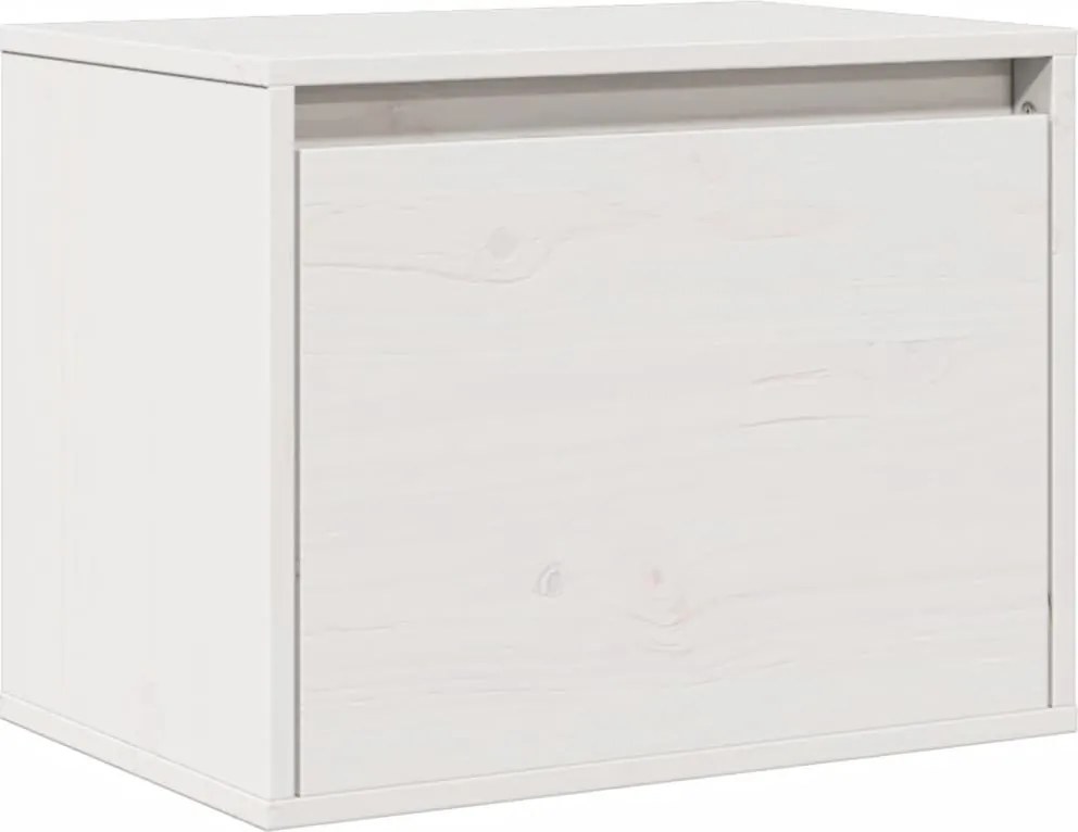 vidaXL fehér tömör fenyőfa faliszekrény 45 x 30 x 35 cm