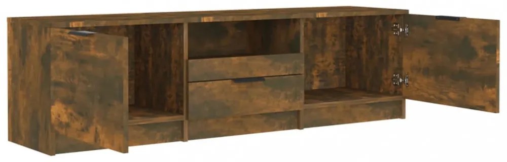 füstös tölgy színű szerelt fa TV-szekrény 140 x 35 x 40 cm
