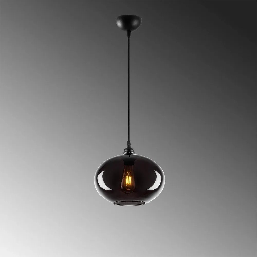 Függőlámpa üveg búrával ø 27 cm Smoked – Opviq lights