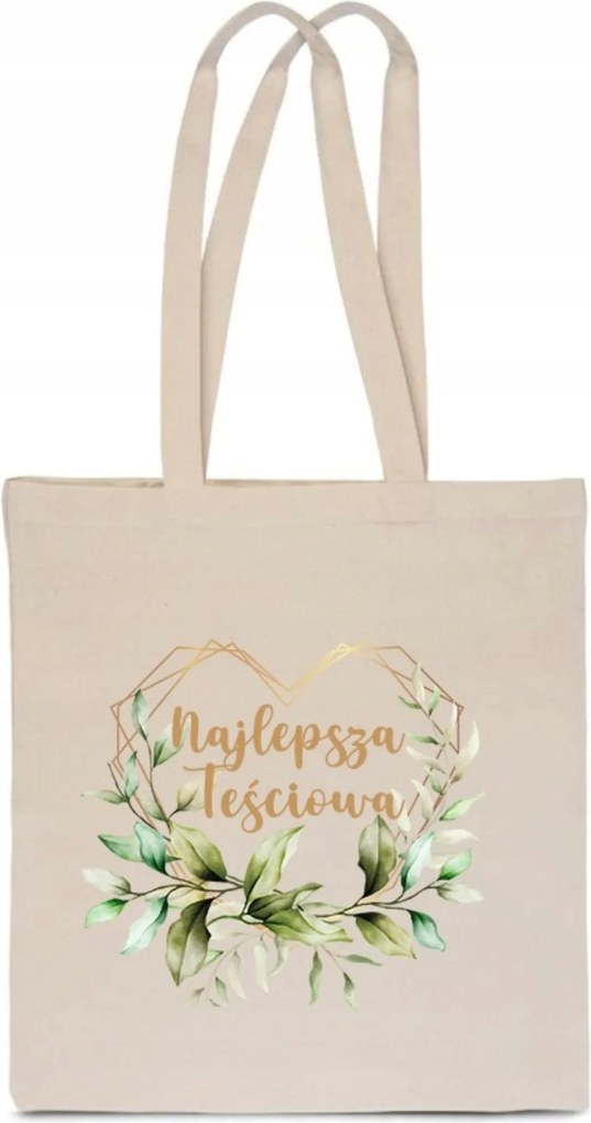 Öko pamut Táska ekrü Legjobb Anyós esküvői ajándék TT_625_e