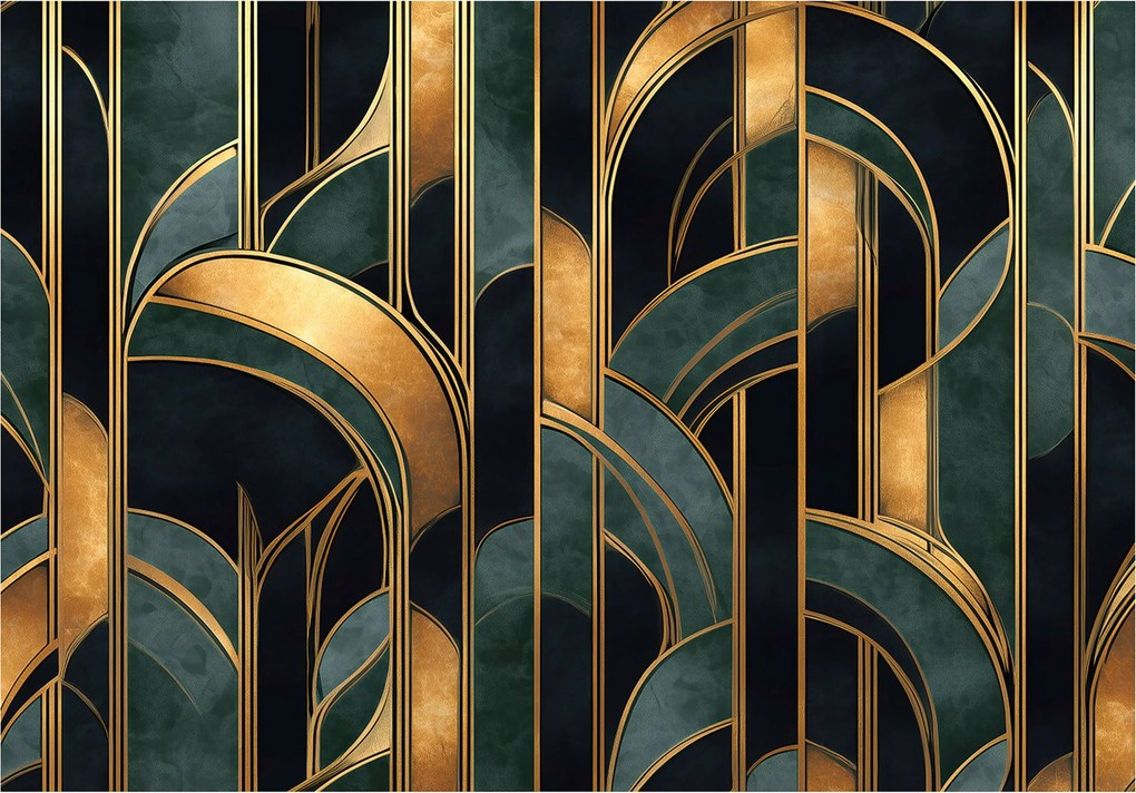 Fotótapéta Art Deco Arany Hálószoba Nappali Tapéta Flizelina 350x250