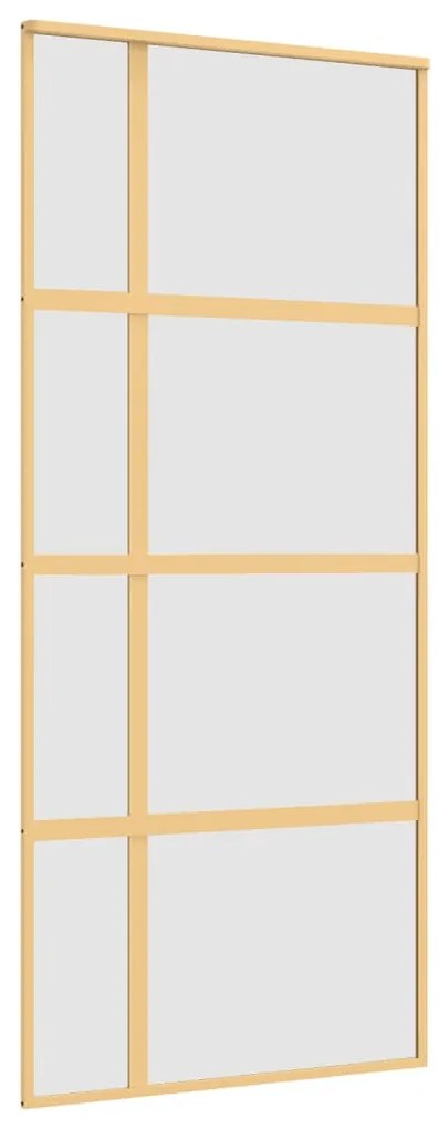 Aranyszínű ESG tejüveg és alumínium tolóajtó 90 x 205 cm