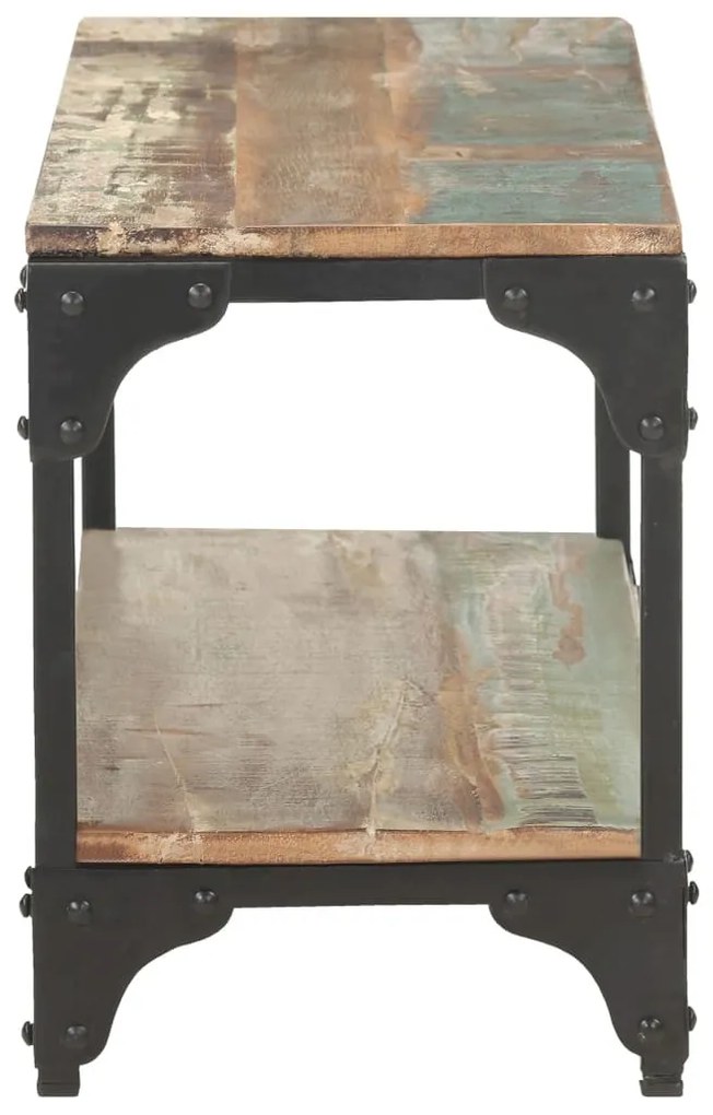 Tömör újrahasznosított fa dohányzóasztal 90 x 30 x 40 cm