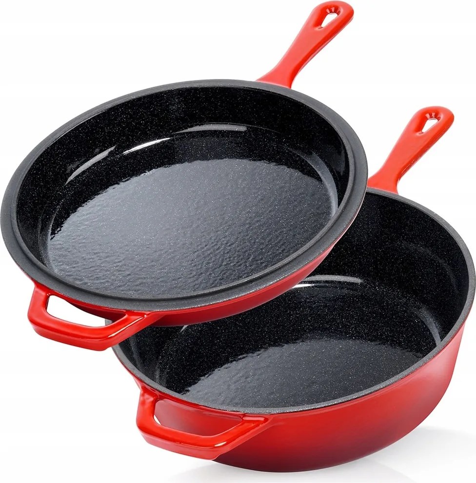 Öntöttvas fazék Zománcozott serpenyő Britfanna Öntöttvas serpenyő 2in1