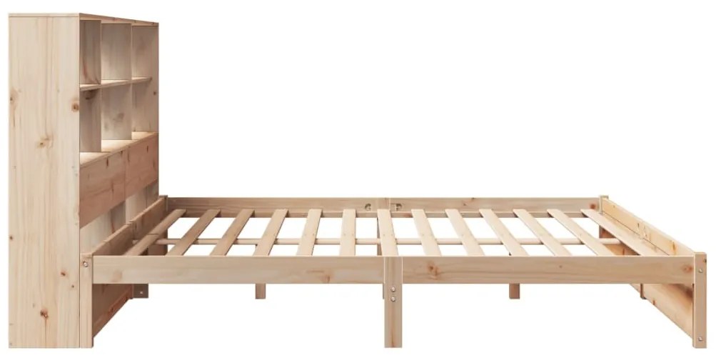 tömör fenyőfa könyvespolcos ágy matrac nélkül 200 x 200 cm
