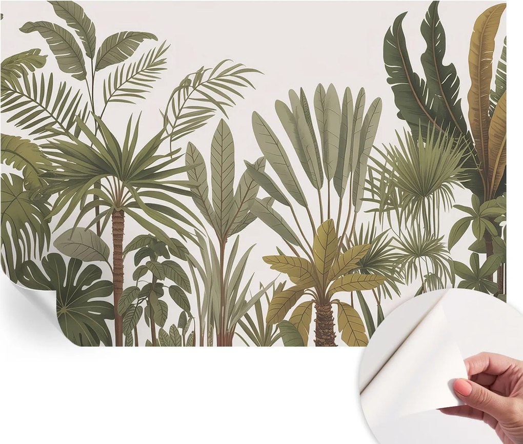 Öntapadós Mosható Fali Fotótapéta Egzotikus levelek 152x104 cm