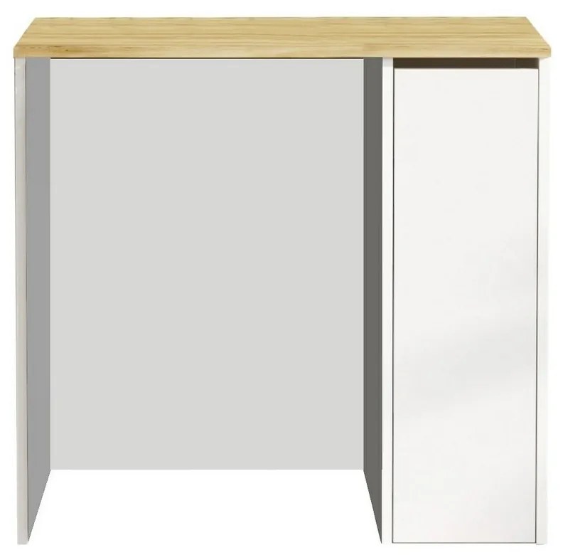 Saly White and Walnut mosógépszekrény