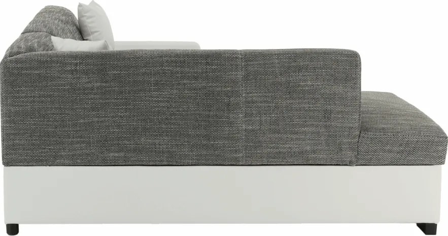 Ülőgarnitúra, fehér/szürke melír, balos, MINERVA