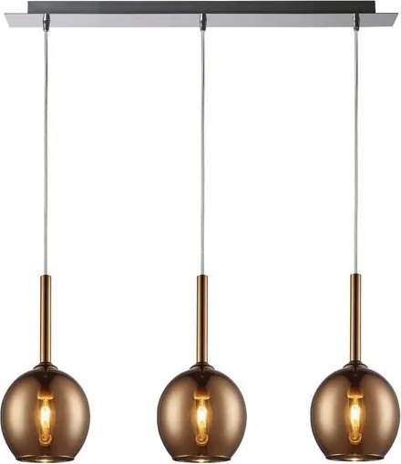 Zuma Line MONIC MD1629-3A COPPER Függőlámpa 3x40W/E14