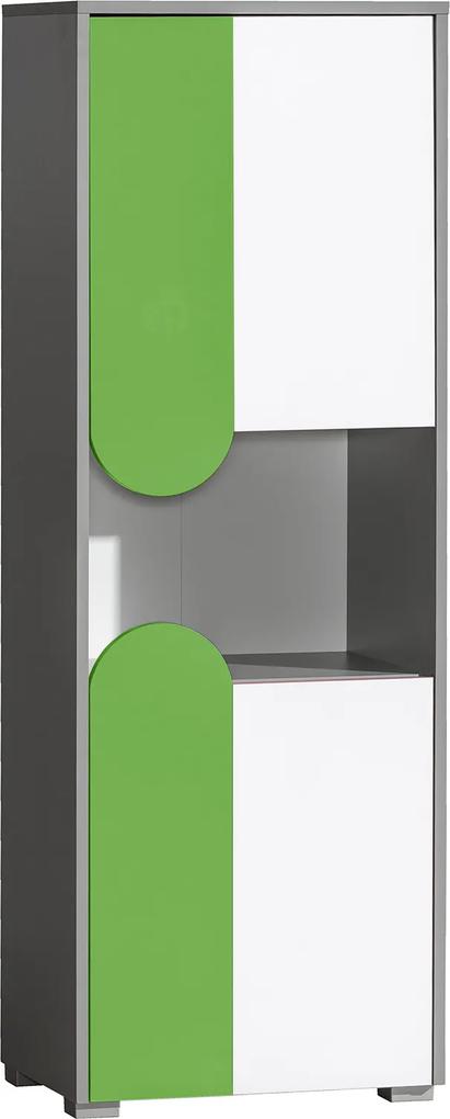 DL FOMA F4 polcos szekrény Szín: Zöld