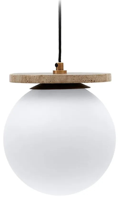 Fehér függőlámpa üveg búrával ø 20 cm Malachi – Kave Home