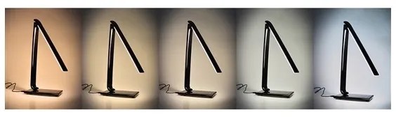 Brilagi - LED Dimmelhető asztali lámpa USB konnektorral LED/12W/230V fekete