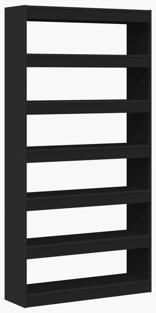Könyvespolc Fekete Összeállított fa 100 x 30 x 198 cm Könyvespolc