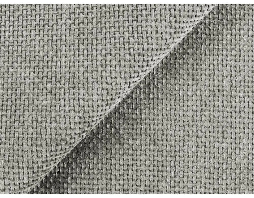 Világosszürke kárpitozott ágyneműtartós franciaágy ágyráccsal 160x200 cm Keoni – Makamii