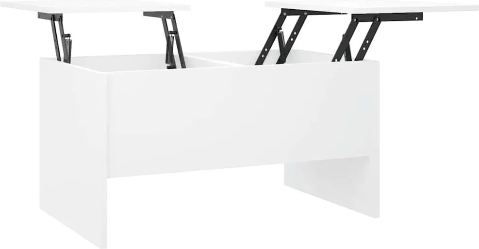 vidaXL fehér szerelt fa dohányzóasztal 80 x 50 x 42,5 cm