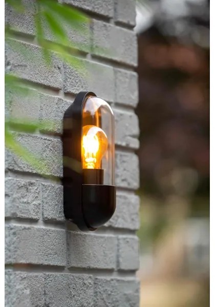 Lucide 29897/01/30 - Kültéri fali lámpa CAPSULE 1xE27/15W/230V IP54