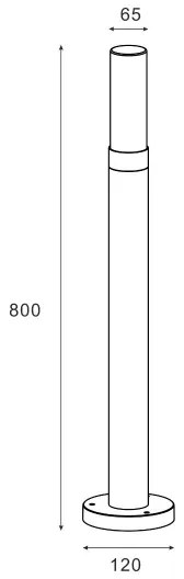 Zuma Line SJ17614 - Kültéri lámpa WALLY 1xE27/60W/230V IP54 fekete