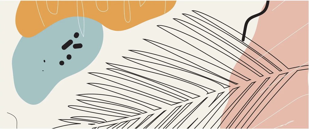 Kép - Levél illusztráció (120x50 cm)