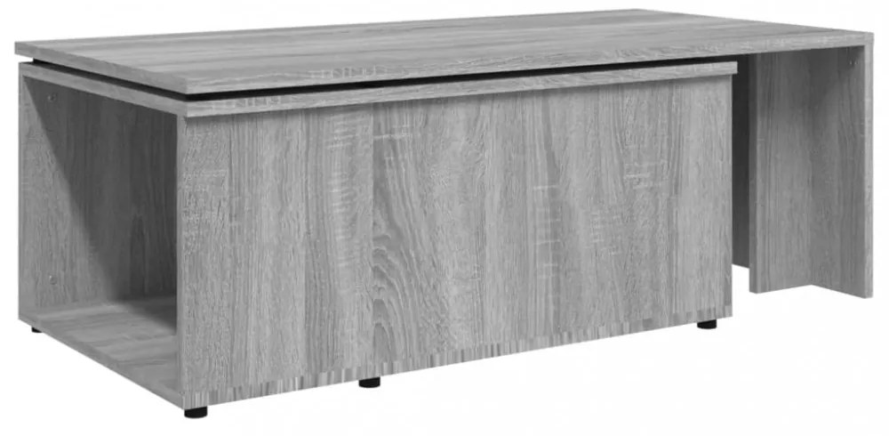 szürke sonoma színű fatermék dohányzóasztal 150x50x35 cm