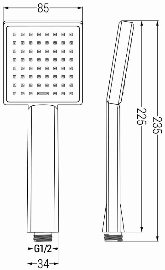 Mexen tartozékok - 1 pontos kézizuhany készlet R-45, fekete, 785456052-70