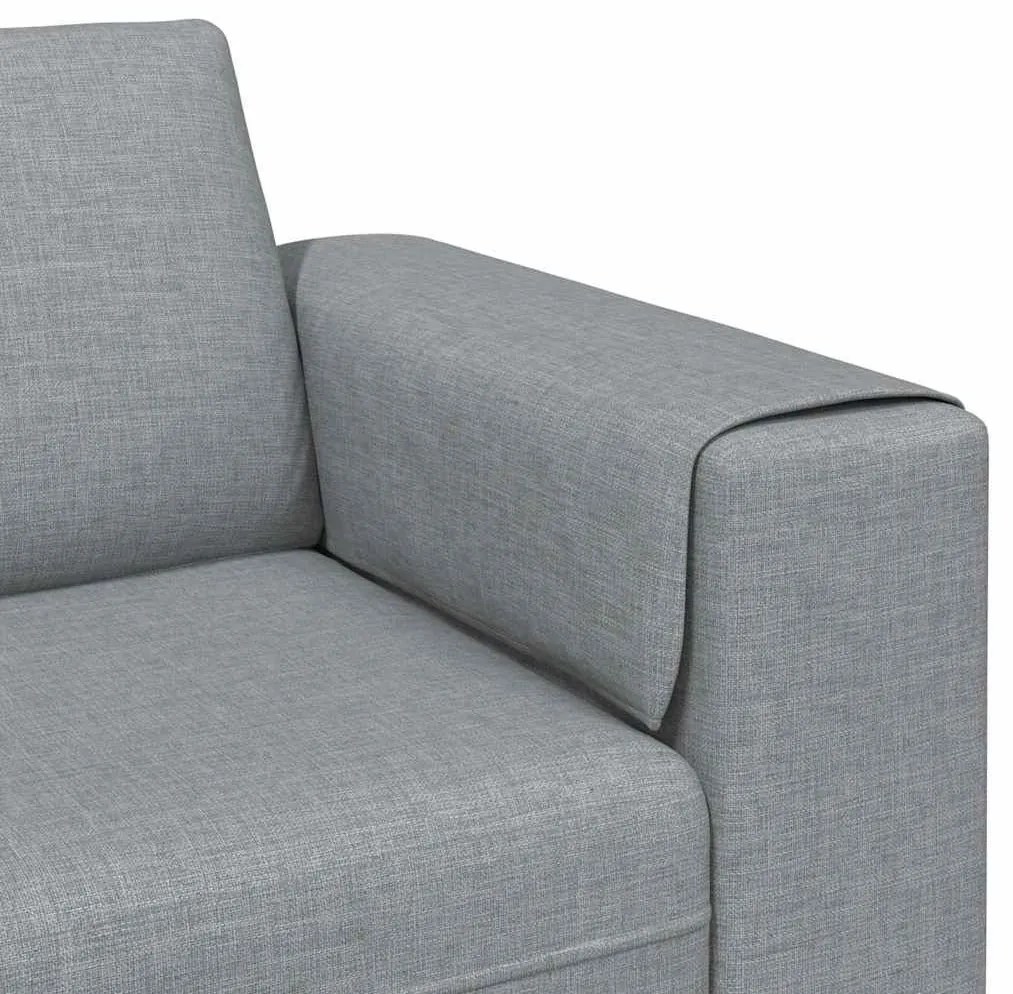 Kanapé Szett 3 pcs Világosszürke szövet