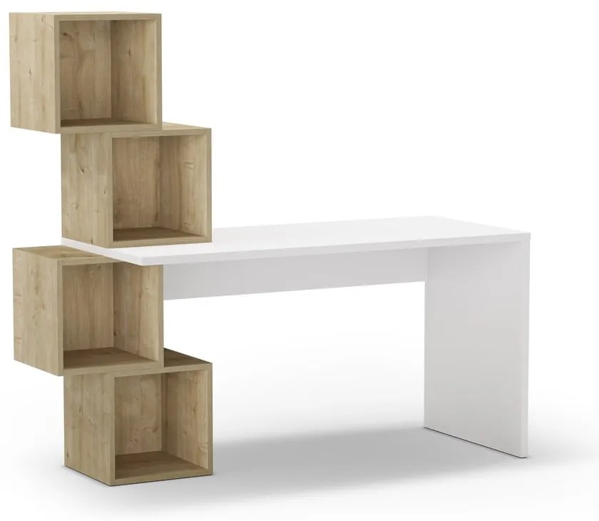 Íróasztal tölgyfa dekorral 60x154 cm Cubik – Marckeric