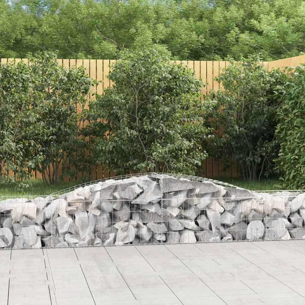 Íves horganyzott vas gabion kosár 400x50x40/60 cm