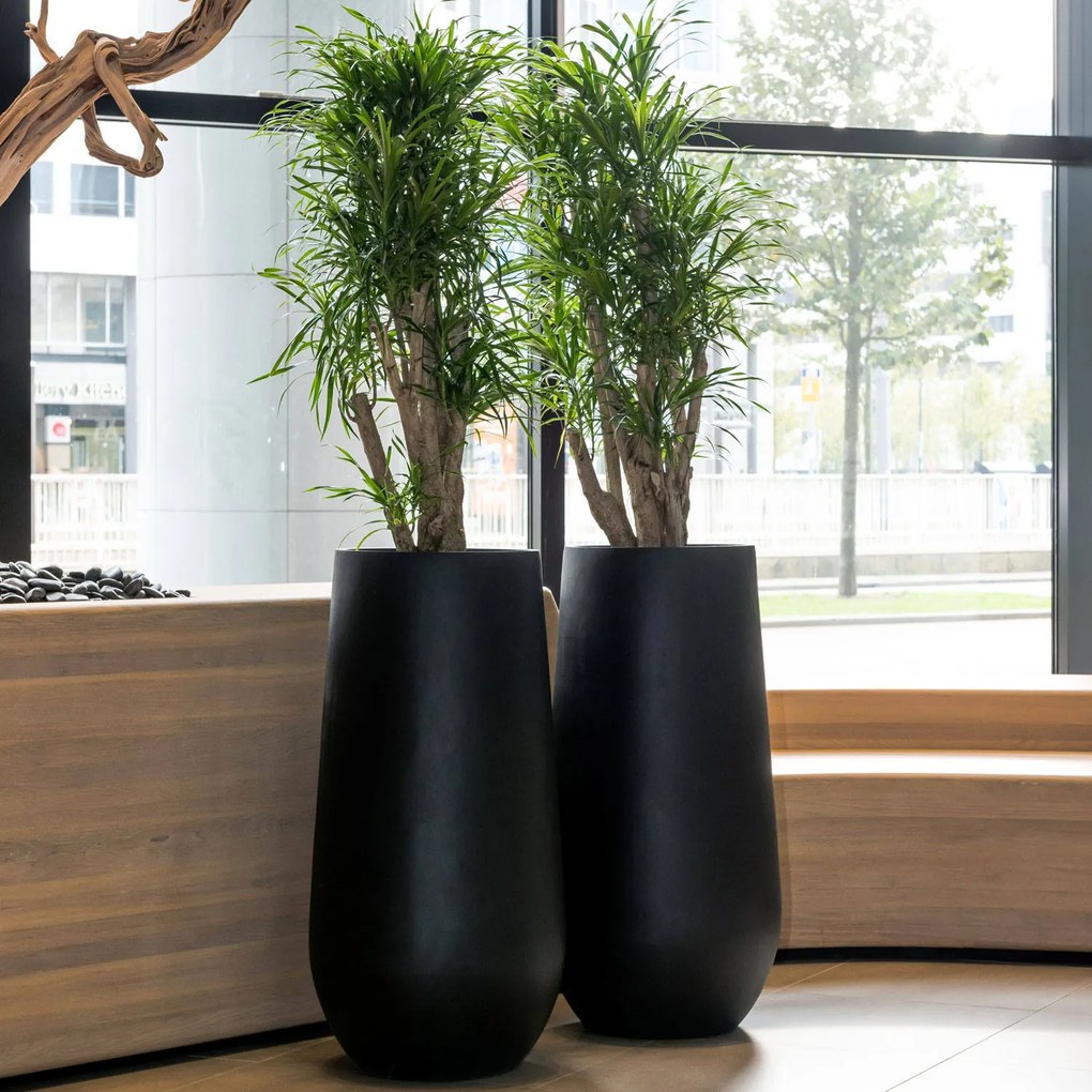 Pottery Pots Nax virágcserép, fényes fehér, többféle méretben - PotteryPots méret: M - h 70 cm, ⌀ 35 cm