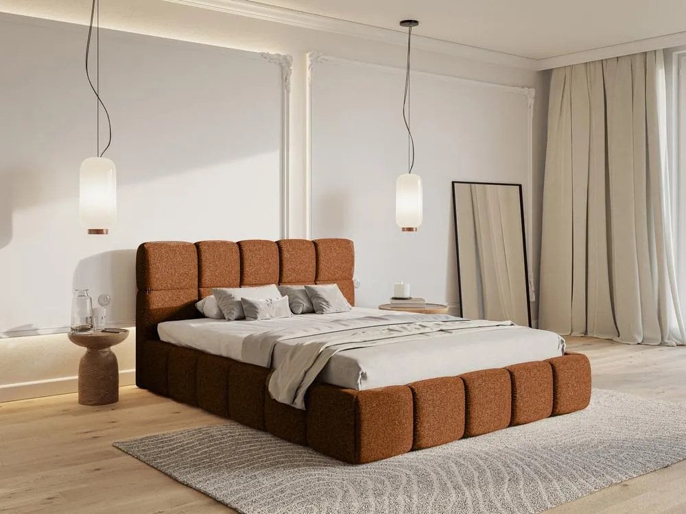 Franciaágy 160 cm Cirsten 160B (ágyráccsal) (réz). 1099511