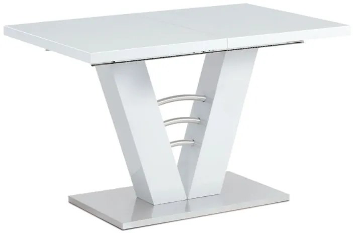 Masă modernă 120+40x80 cm. Culoare alb Ht-510