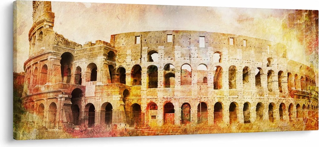 Kép - Digitális festészet, Colosseum, Róma, Olaszország (120x50 cm)