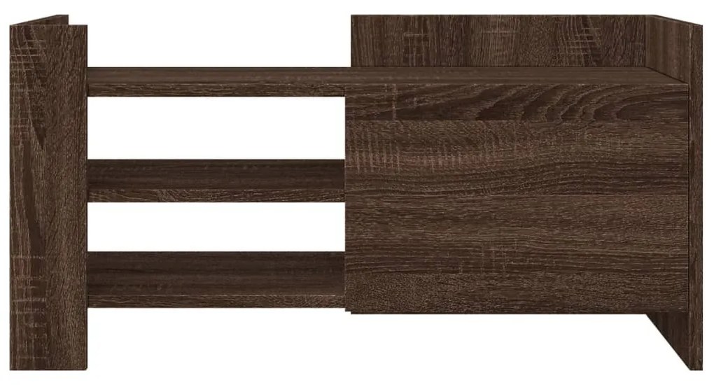 barna tölgy színű szerelt fa TV szekrény 80 x 35 x 40 cm