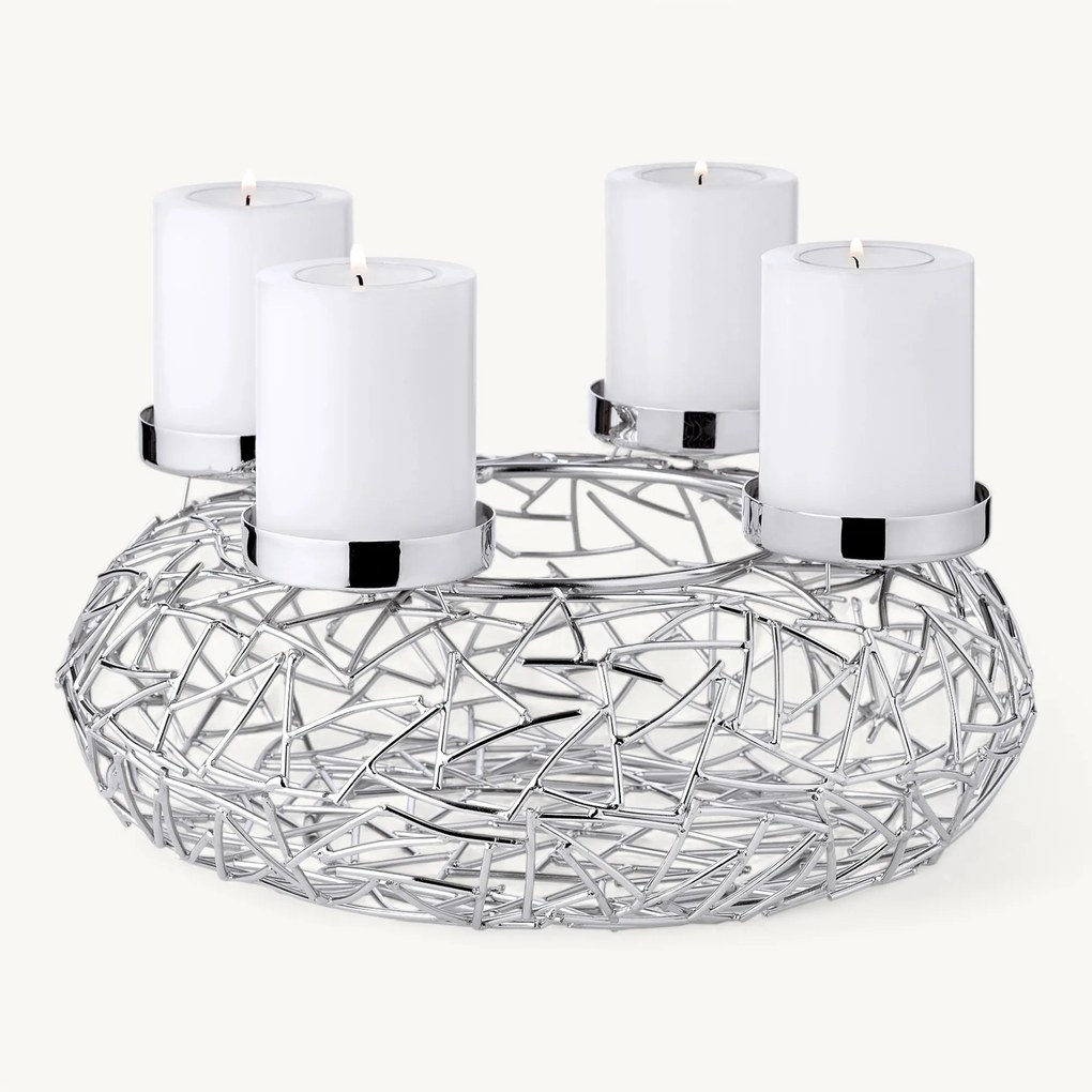 Adventi koszorú Milano (ø 28 cm), rozsdamentes acél - EDZARD
