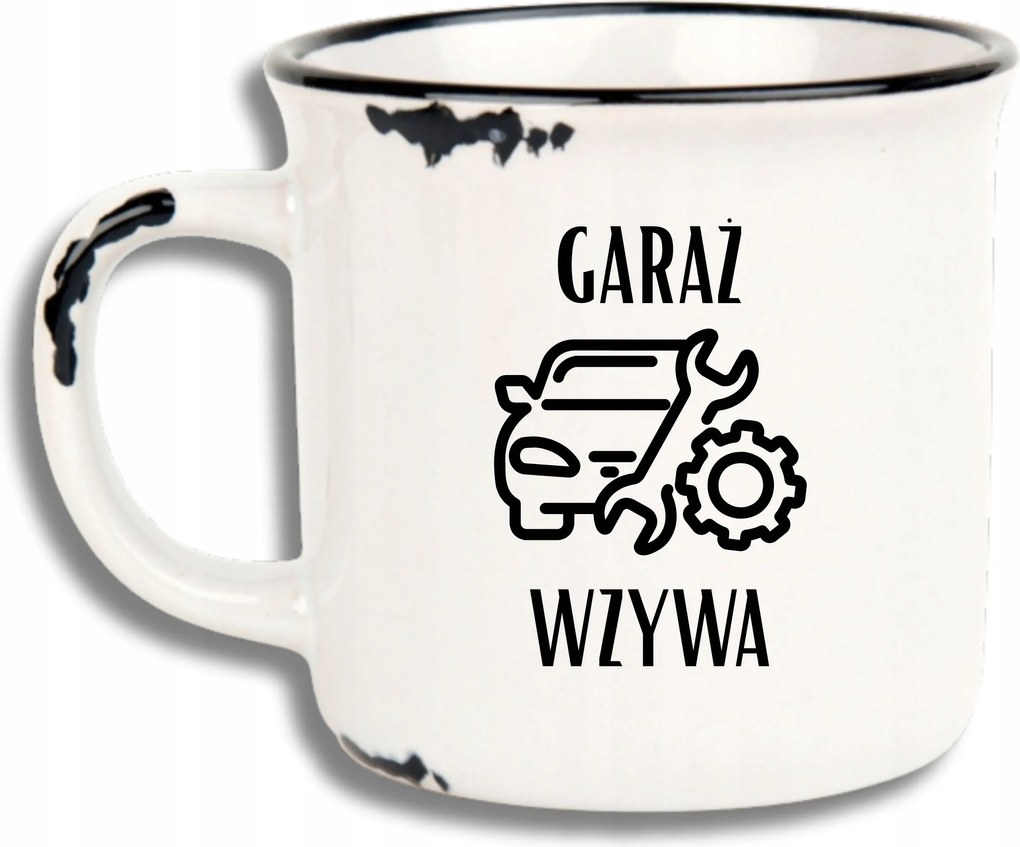 Bögre Fehér Retro Vicces Ajándék Apák Napja Garázs Hívó