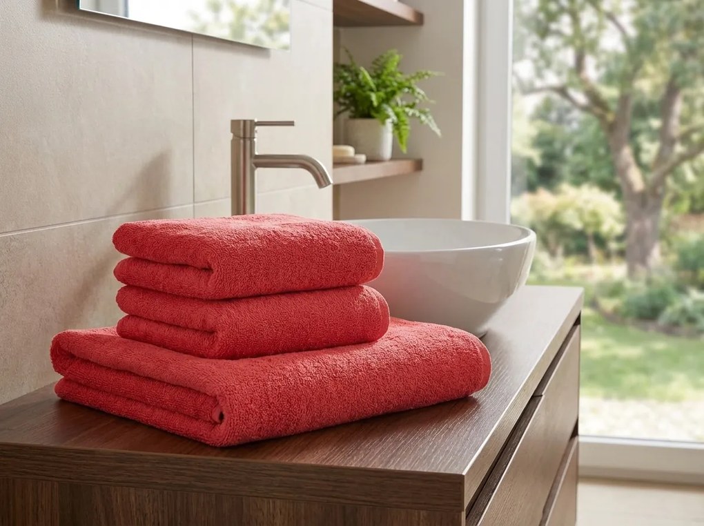 Törölköző NORIELLE 50x90 cm piros, 100% pamut