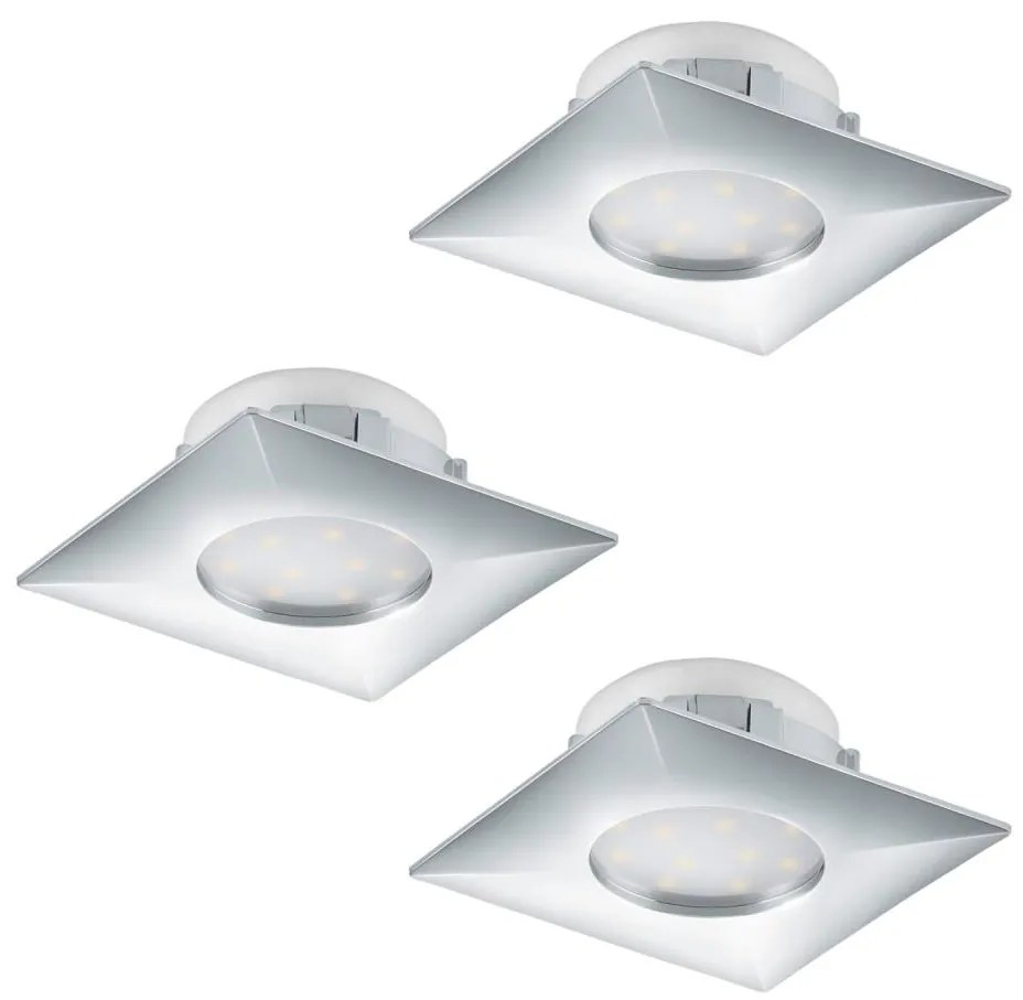 Eglo 95802 - SET 3x LED Beépíthető lámpa PINEDA 1xLED/6W/230V