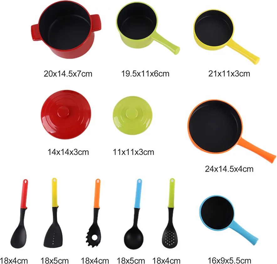 Edénykészlet játékkonyhába 10 darab