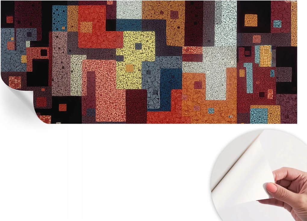 Design fali fotótapéta öntapadós Színes formák 250x104 cm