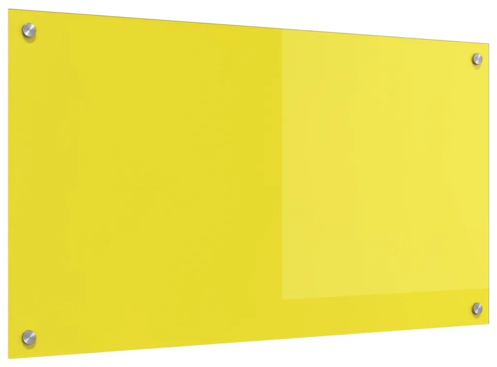 Konyhai Fali Csempe Sárga 90x50x0,6 cm Edzett Üveg