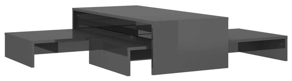 Szerelt fa rakásolható dohányzóasztalszett 100x100x26,5cm